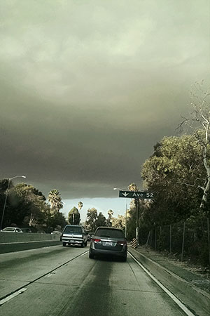 Sand Fire from the freeway